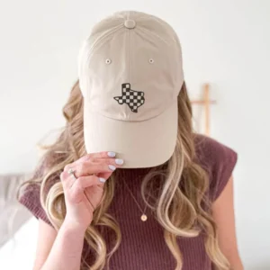 Checkered Texas Baseball Cap